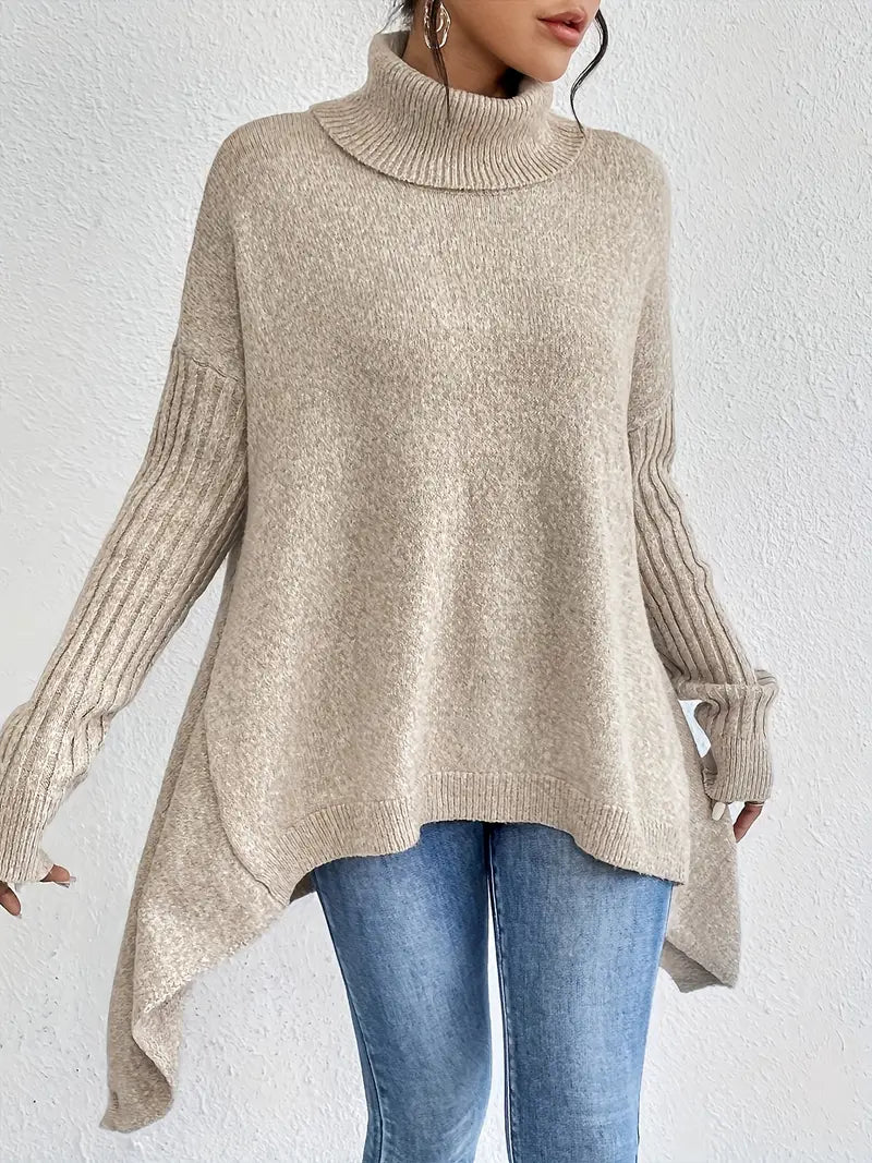 Adela™ | Jersey largo de cuello alto