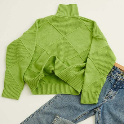Elena™ | Suéter de punto con cuello alto