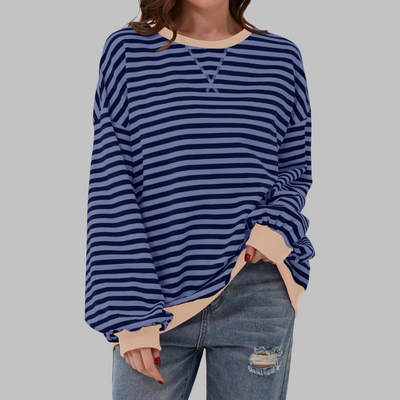 Luna™ | Sudadera casual de manga larga con rayas