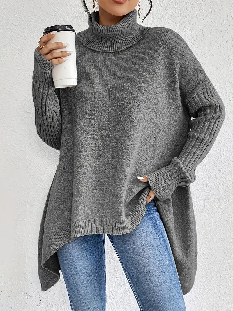 Adela™ | Jersey largo de cuello alto