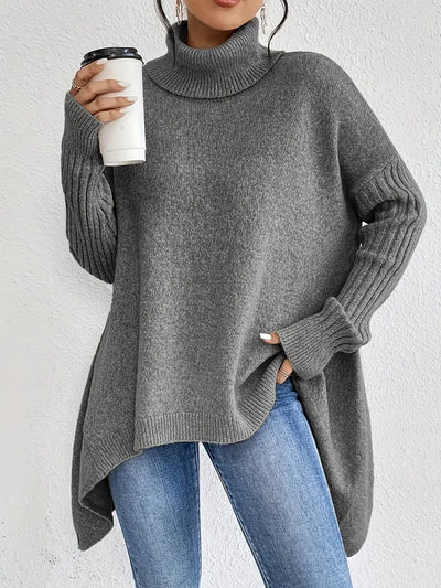 Adela™ | Jersey largo de cuello alto