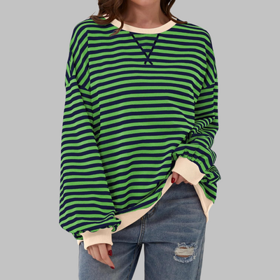 Luna™ | Sudadera casual de manga larga con rayas