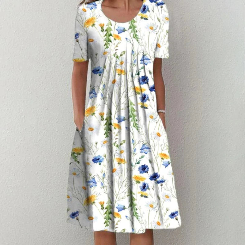Adriana™ | Vestido con estampado floral y bolsillos