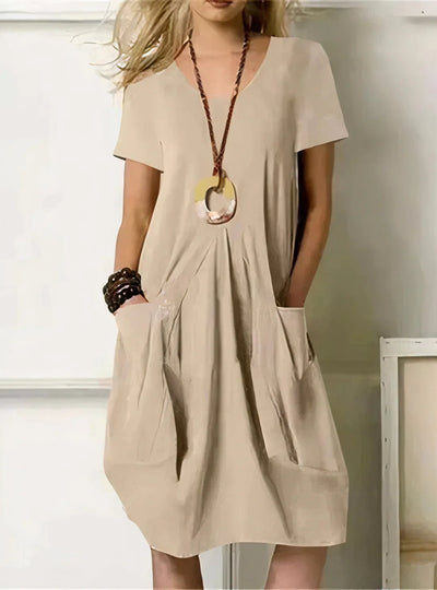 Teresa™ | Vestido de Verano Ligero en Tela Natural