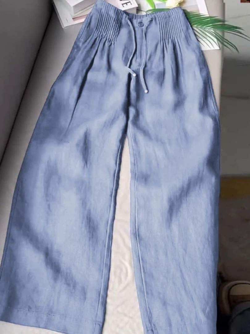 Ángeles™ | Pantalón amplio de algodón y lino