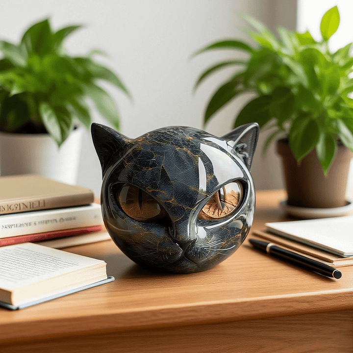 Nix™ | Escultura mística de gato negro
