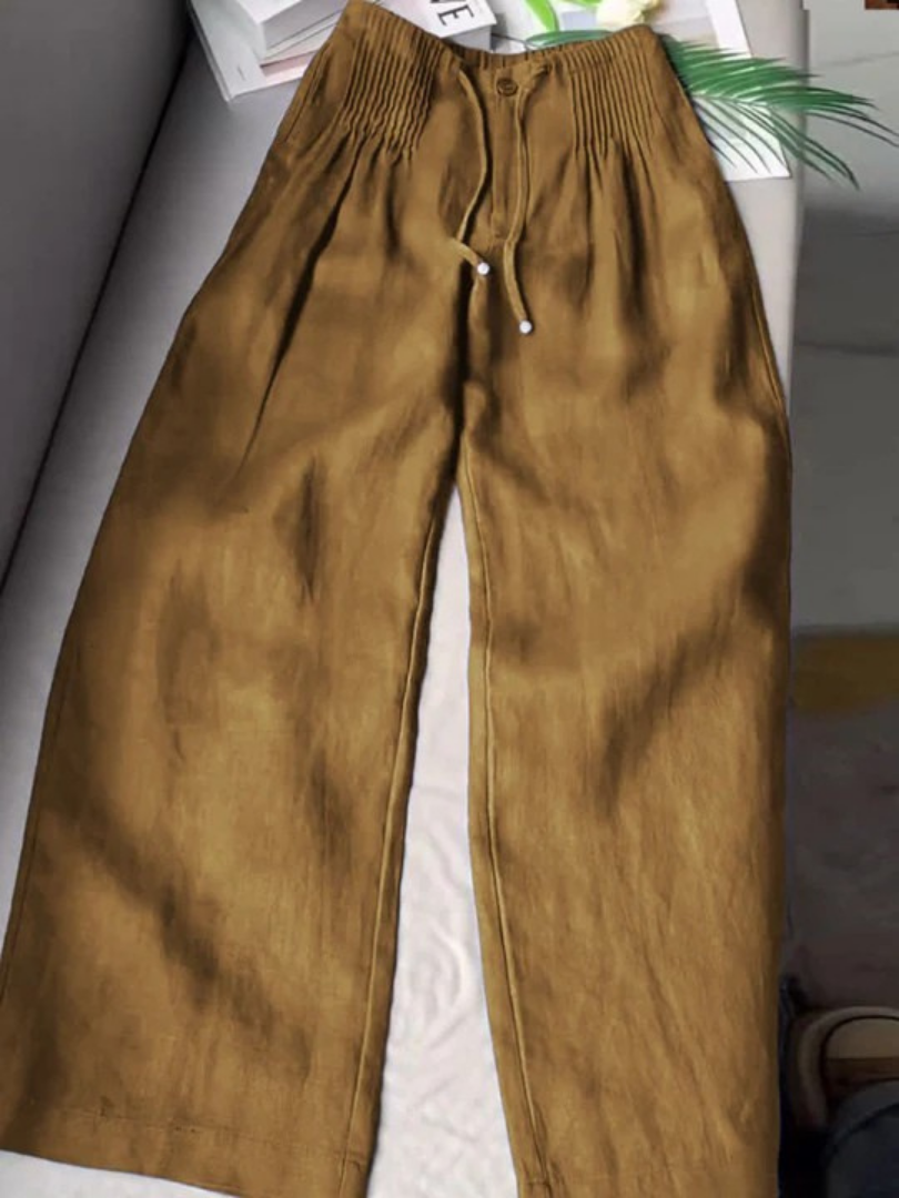 Ángeles™ | Pantalón amplio de algodón y lino