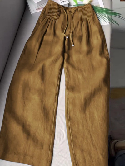 Ángeles™ | Pantalón amplio de algodón y lino