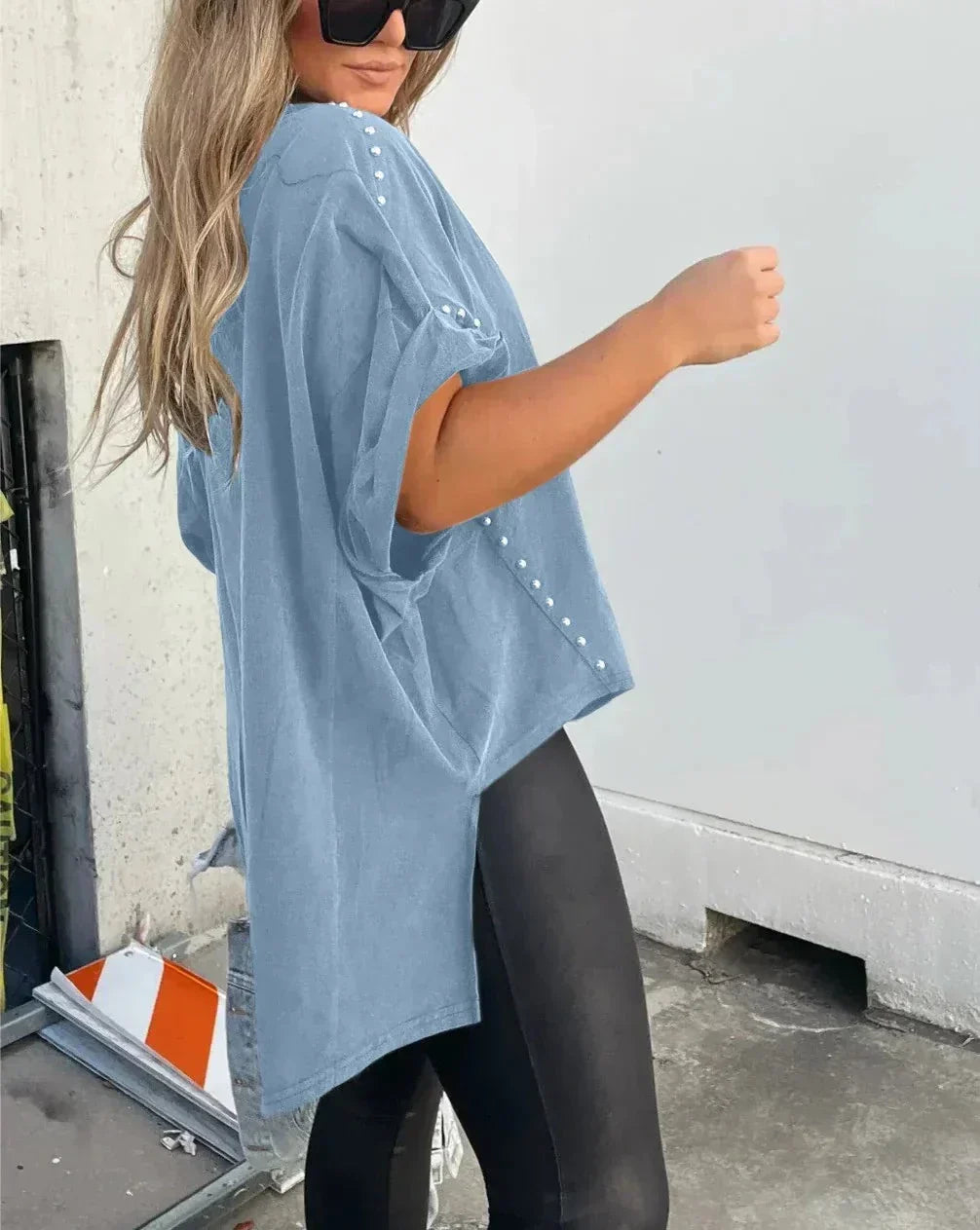 Jordana™ | Camiseta Oversize con Tachuelas
