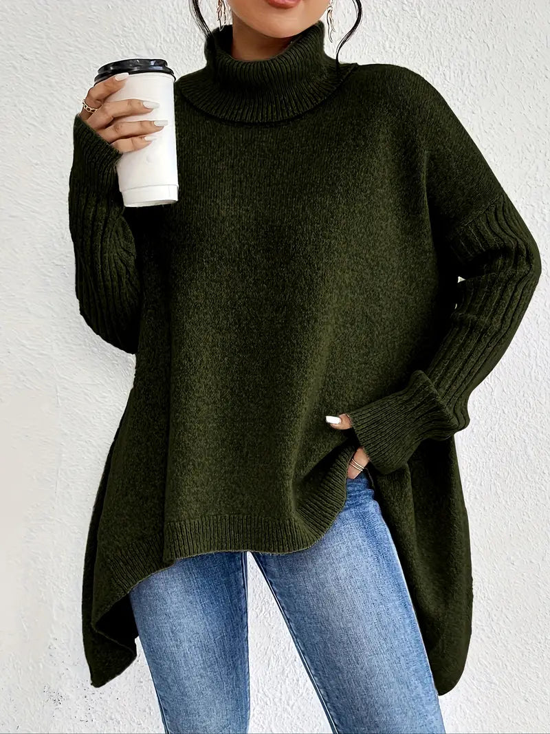 Adela™ | Jersey largo de cuello alto