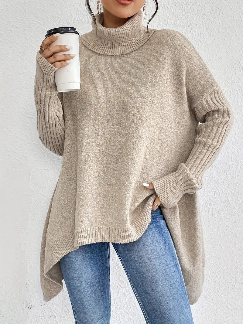 Adela™ | Jersey largo de cuello alto