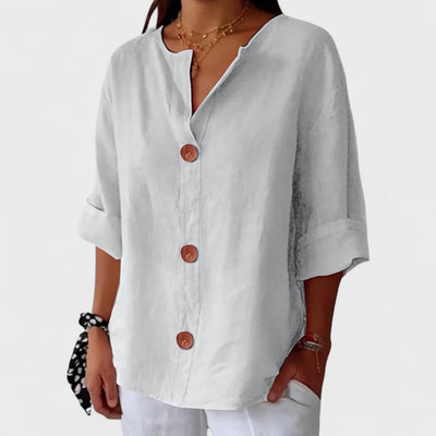 Alejandra™ | Blusa casual de lino