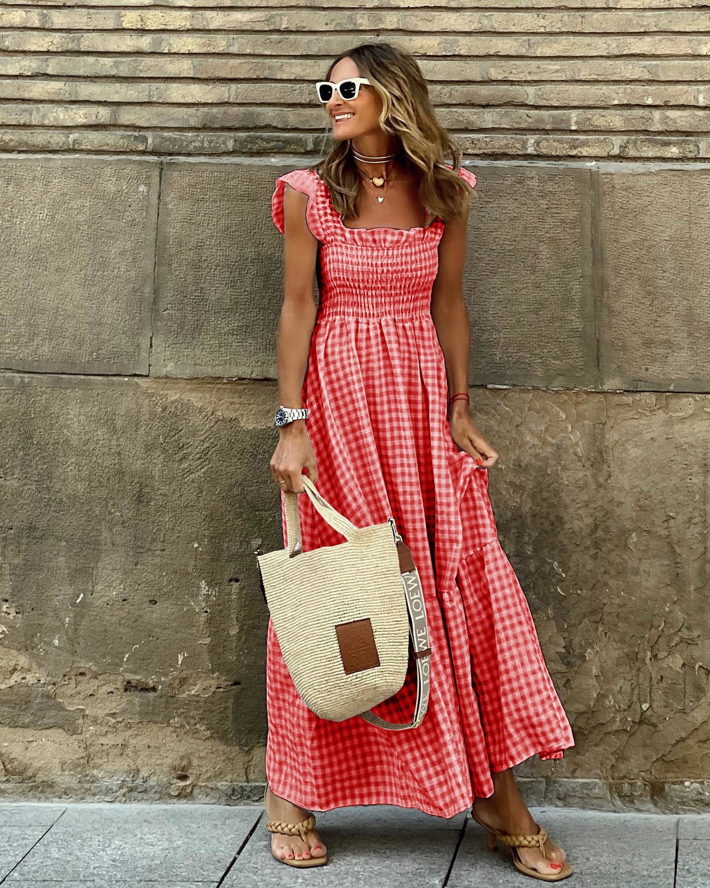 Elisa™ | Vestido Casual de Cuadros y Cómodo