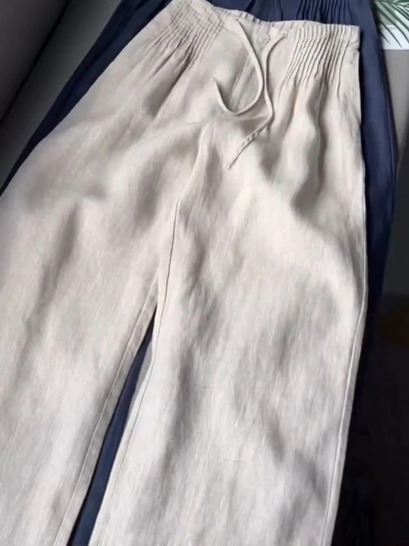 Ángeles™ | Pantalón amplio de algodón y lino