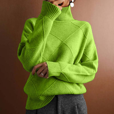 Elena™ | Suéter de punto con cuello alto