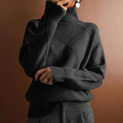 Elena™ | Suéter de punto con cuello alto
