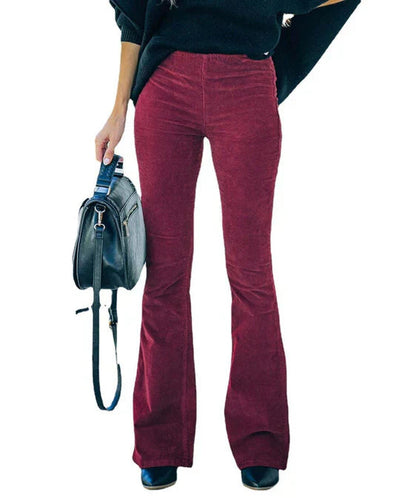 Adriana™ | Pantalones de pana acampanados