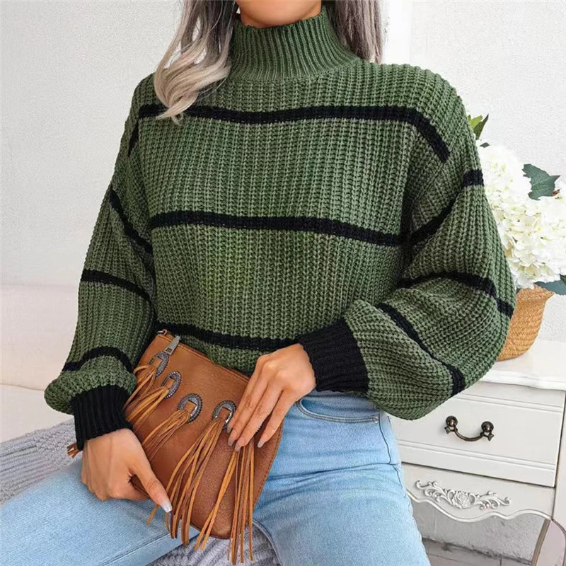 Marina™ | Suéter de Alta Costura con Cuello Alto