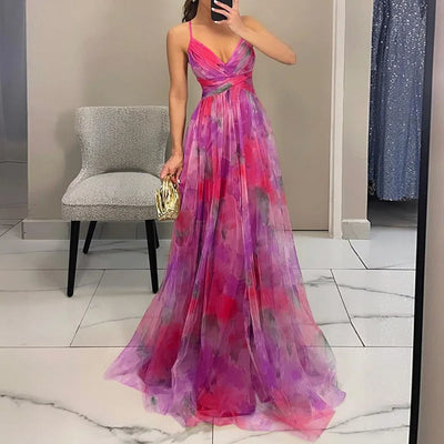Astría™ | Elegante Vestido Maxi con Estampado Floral