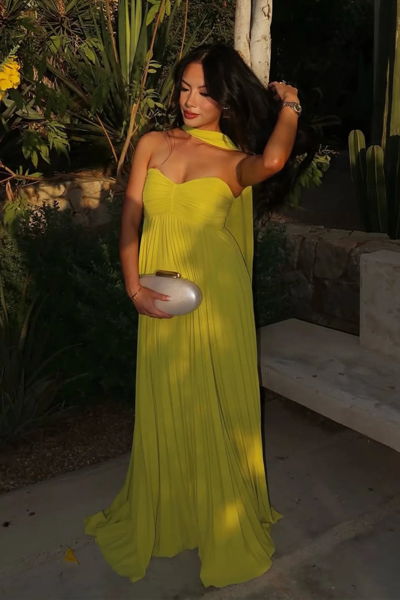 Aurelina™ | Vestido Maxi Plisado Sin Tirantes