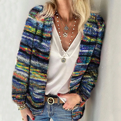 Herminia™ | Cárdigan multicolor cálido