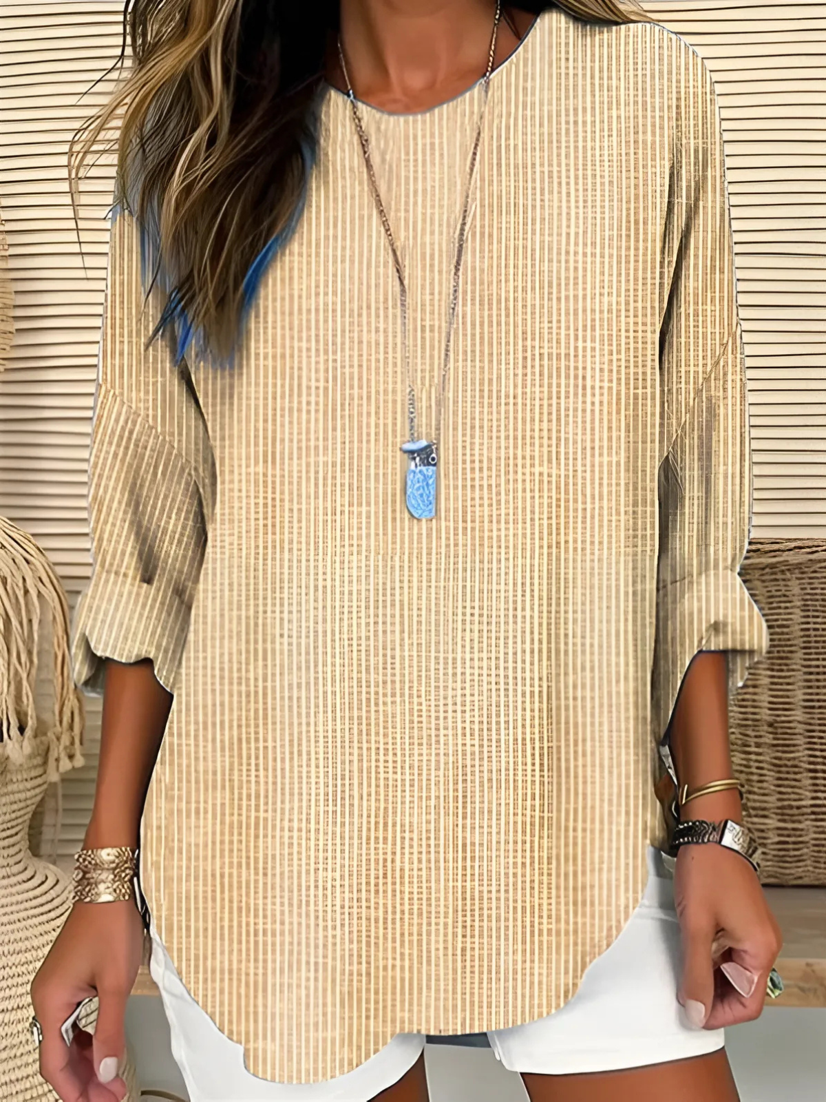 Maya™ | Blusa Moderna a Rayas