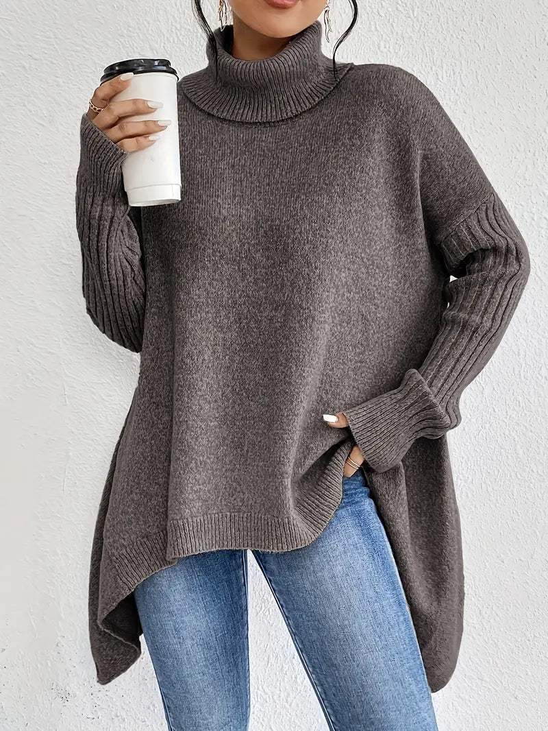 Adela™ | Jersey largo de cuello alto