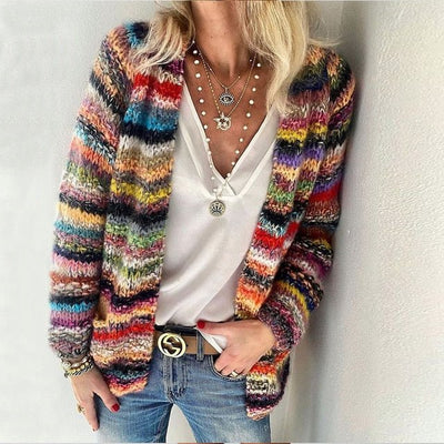 Herminia™ | Cárdigan multicolor cálido