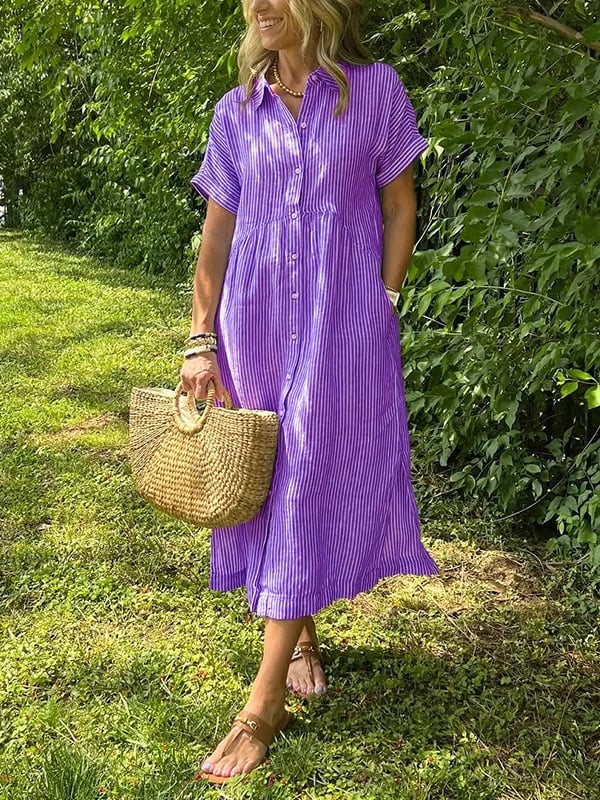 Renata™ | Camisa de rayas con botones