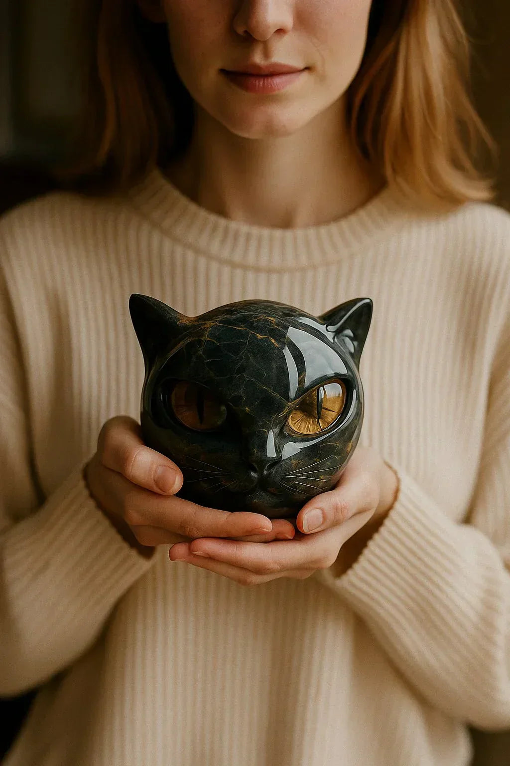Nix™ | Escultura mística de gato negro