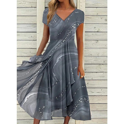 Marina™ | Vestido midi elegante con escote en V