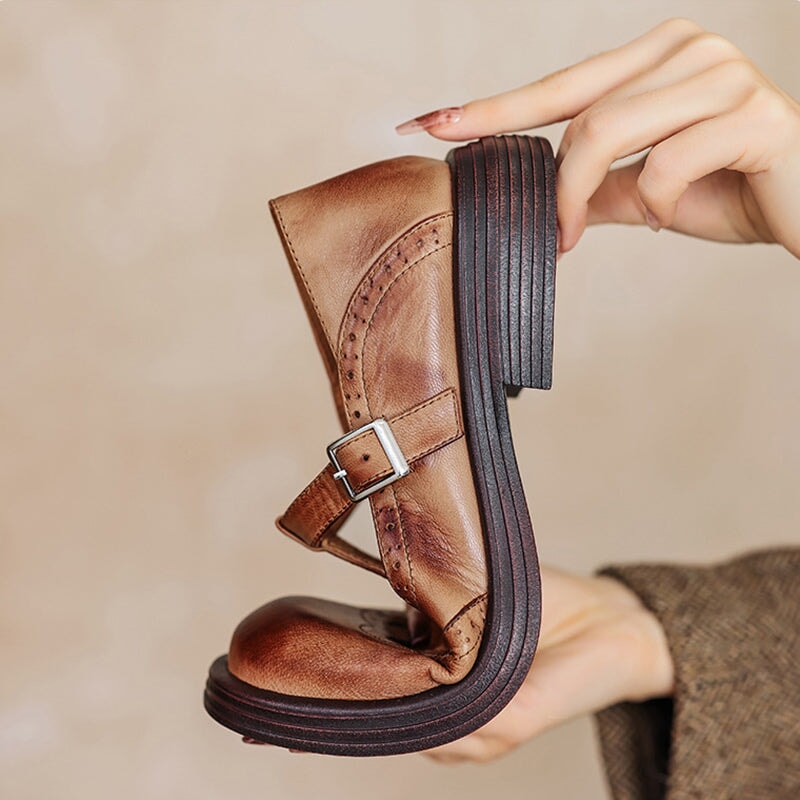 Elena™ | Merceditas elegantes de cuero