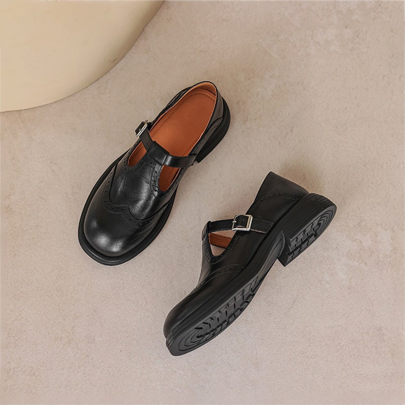Elena™ | Merceditas elegantes de cuero